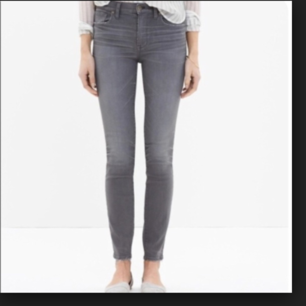 Madewell 9-inch High-Riser Skinny Jean, Gray, 25